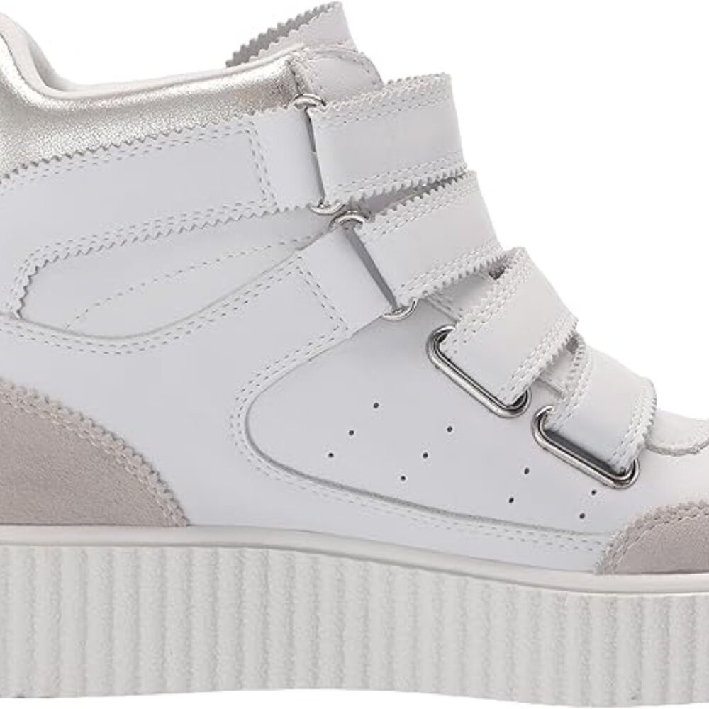 STEVEN by Steve Madden Women's Chevvie Sneaker, White Multi, 8 - Picture 5 of 6